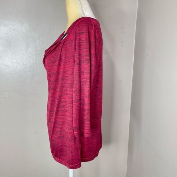 Sag Harbor Stretch Women Cowl top Red Sz PL Super stretch - Picture 4 of 12